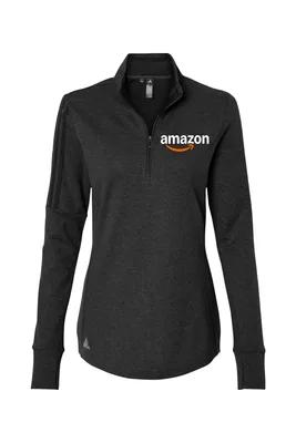 Adidas Women's 3-Stripes Quarter-Zip Sweater